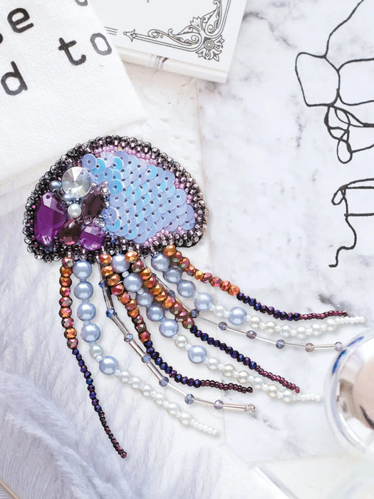 Bead Embroidery Decoration Jelly-fish AD-071