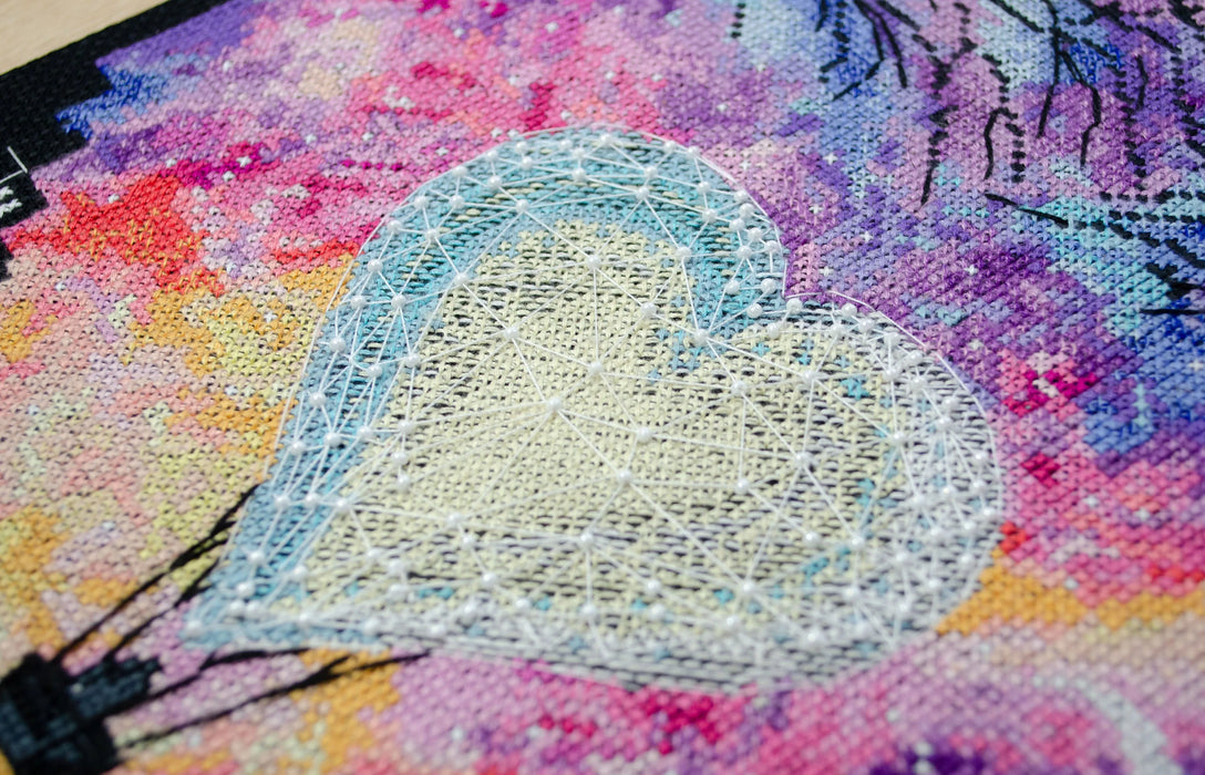 Cross-stitch kit Love in heaven AH-174