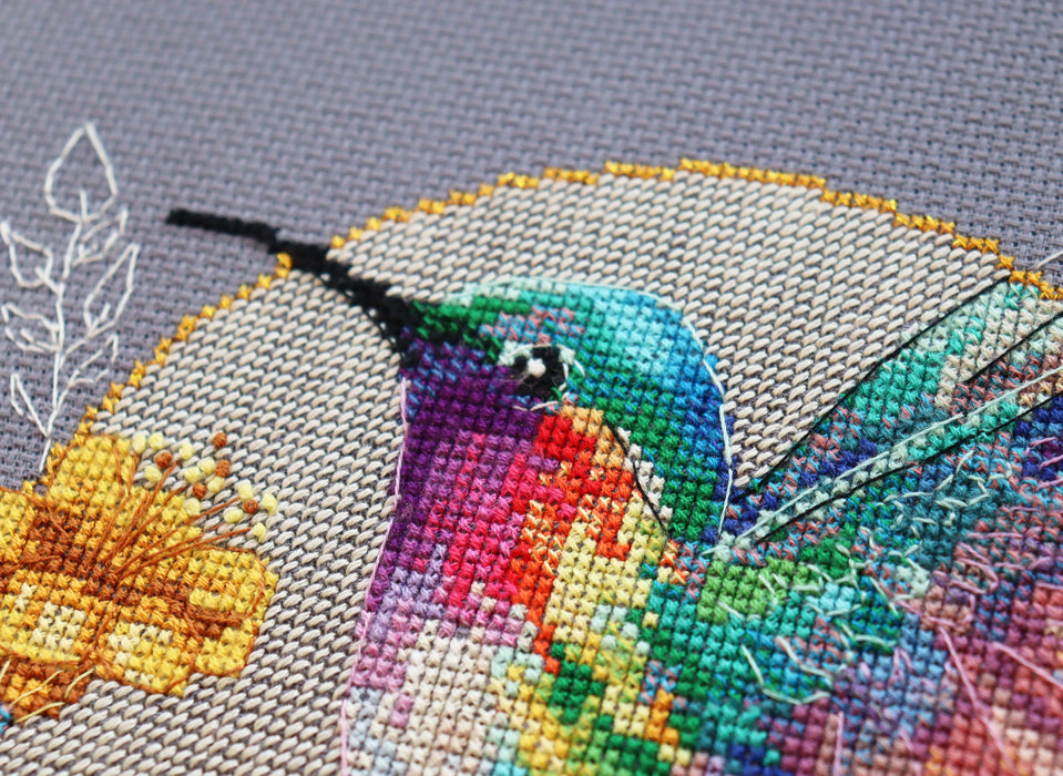 Cross-stitch kit Bird of paradise AH-203