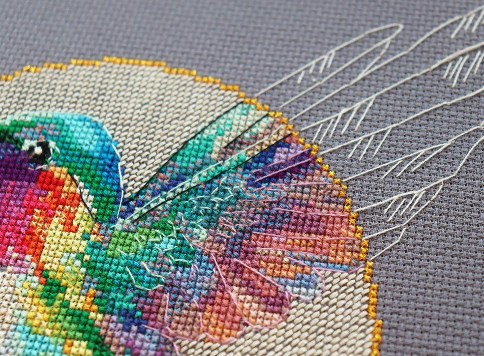 Cross-stitch kit Bird of paradise AH-203