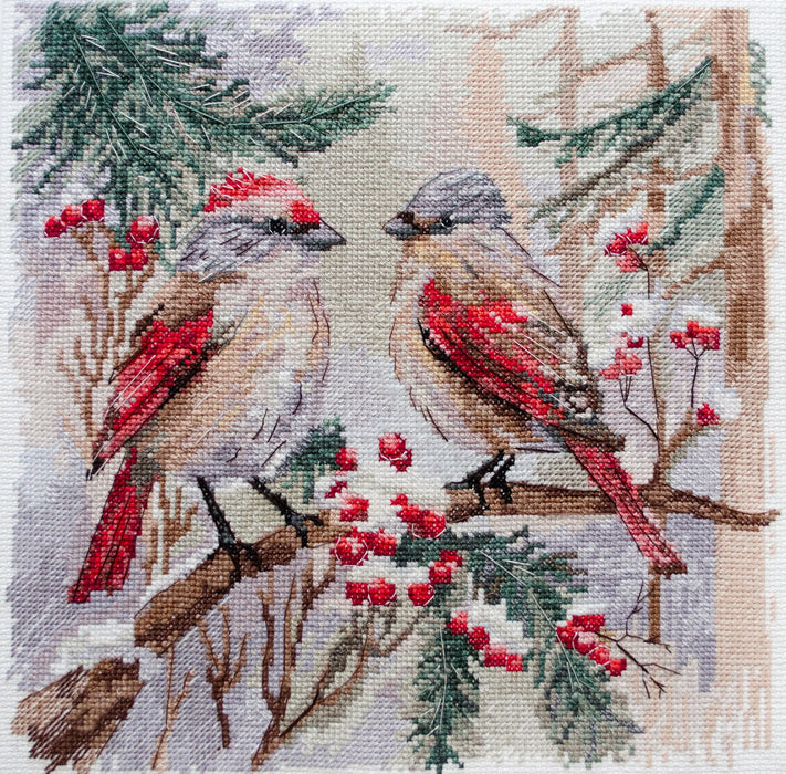 Cross-stitch kit - Chittering about winter AH-238