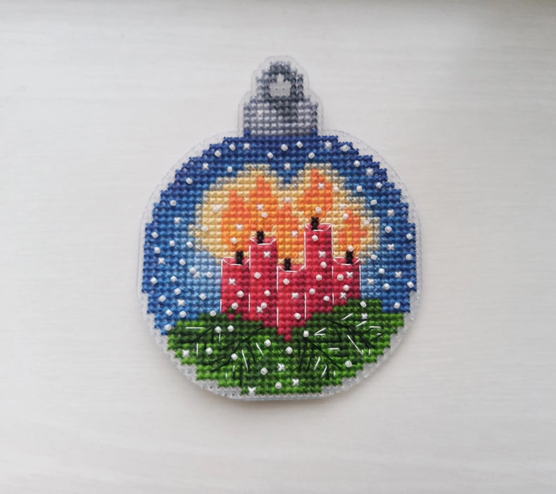 Christmas Ball. Candles - PDF Cross Stitch Pattern