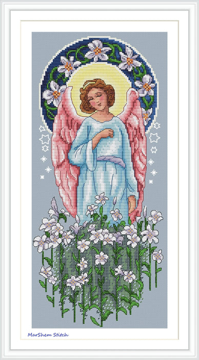 Angel of Art Nouveau - PDF Cross Stitch Pattern