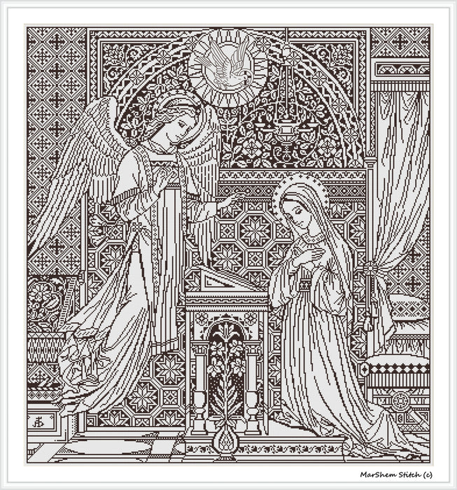 Annunciation - PDF Cross Stitch Pattern