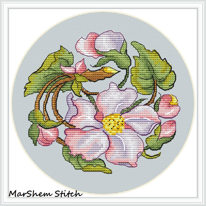 An Apple Blossom  - PDF Cross Stitch Pattern