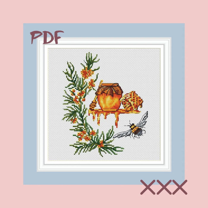 Little bee - PDF Cross Stitch Pattern