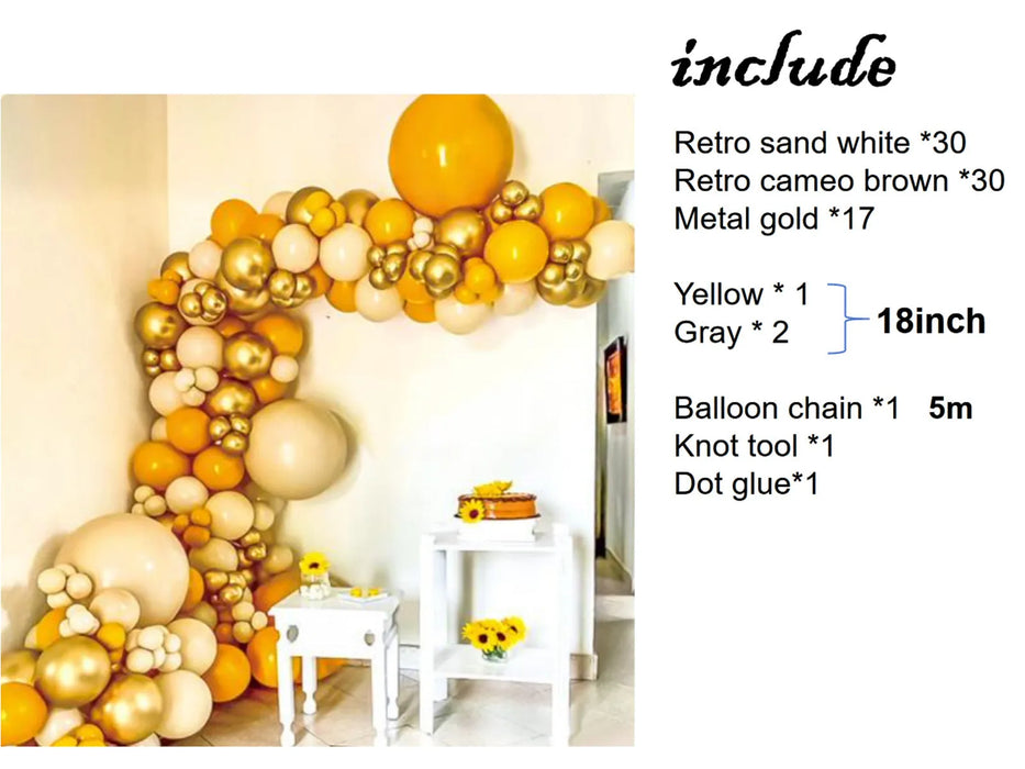 Golden Glow Balloon Arch Set F07M2-34 EMB0142