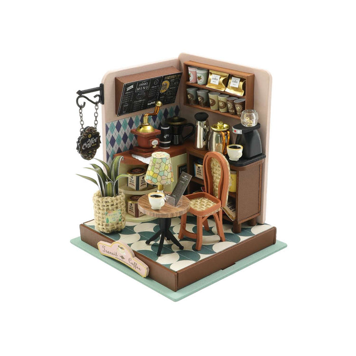 Miniature Wizardi Roombox Kit - Coffee Shop Dollhouse Kit