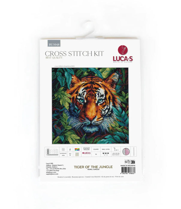 Tiger of the Jungle BU5048L Counted Cross-Stitch Kit