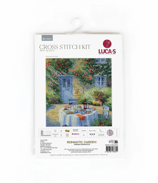 Romantic Garden BU5055L Counted Cross-Stitch Kit