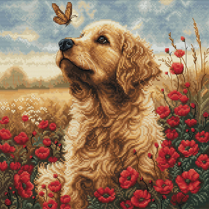 Meeting in the Flowering Field BU5073L Counted Cross-Stitch Kit