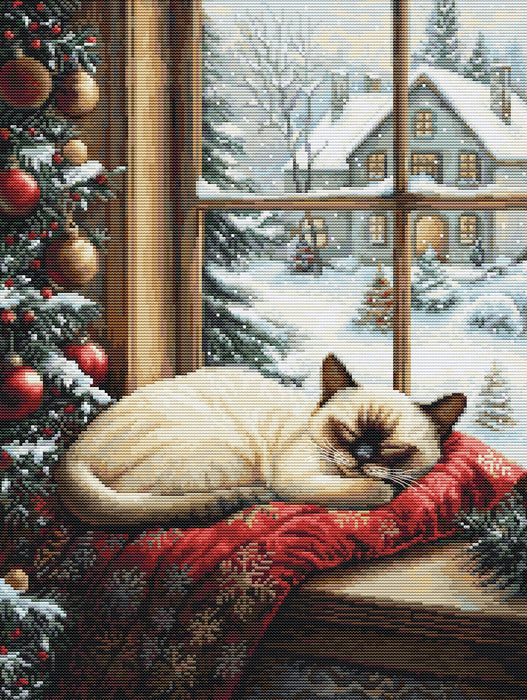 The Winter Sleep BU5074L Counted Cross-Stitch Kit