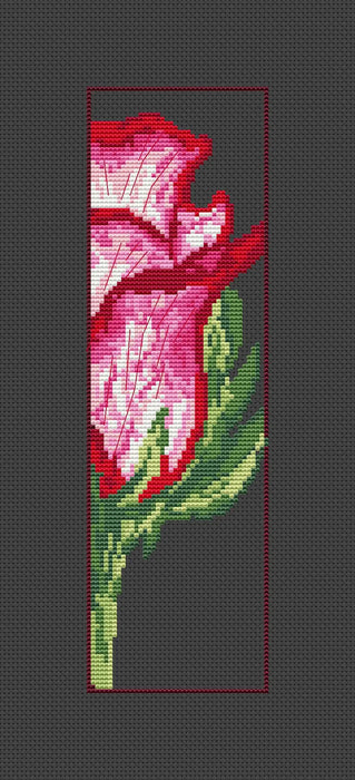 Bookmark. Rose Flower - PDF Cross Stitch Pattern