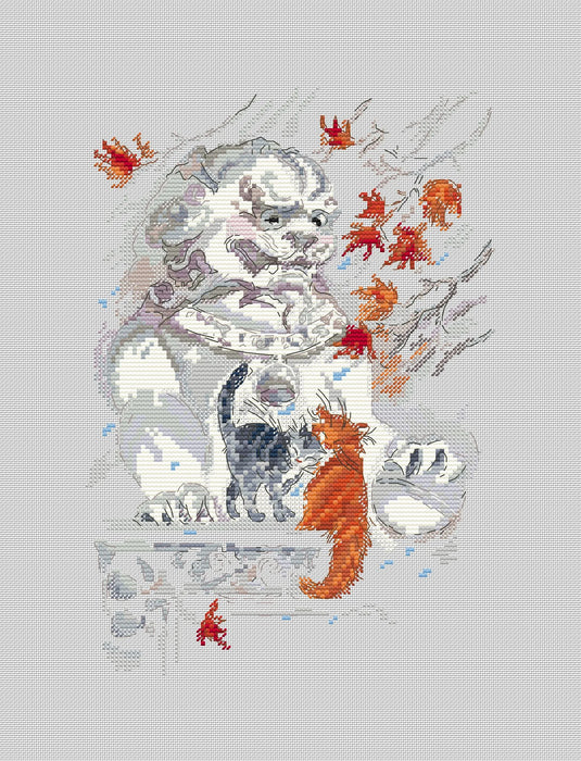 Cat Late Love- PDF Cross Stitch Pattern