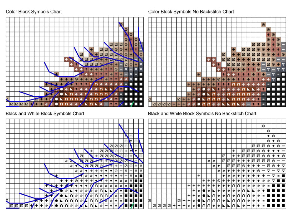 Watercolor Bernese Mountain Puppy - PDF Cross Stitch Pattern