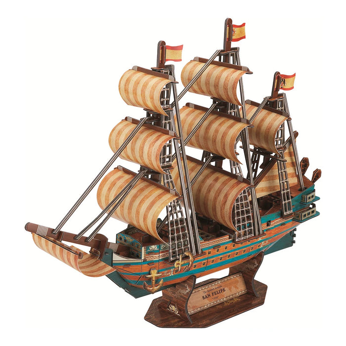 Model Ship Kit - San Felipe Battleship. Papercraft 3D Puzzle