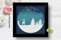 Winter Night. Deer - PDF Cross Stitch Pattern
