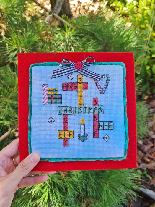 Christmas crossword - PDF Cross Stitch Pattern