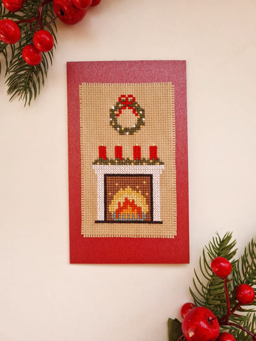 Christmas fireplace - PDF Cross Stitch Pattern