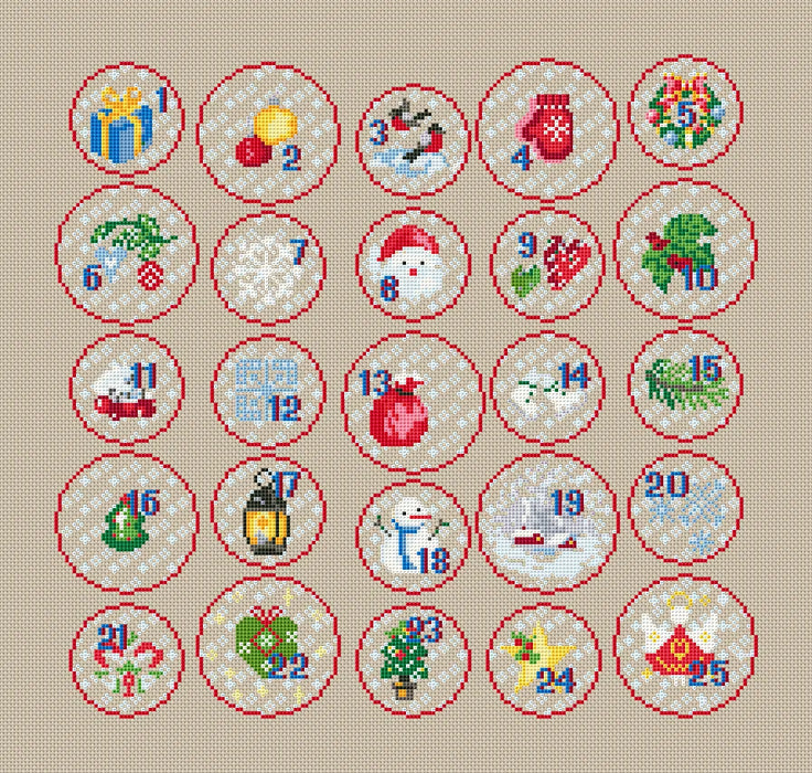 Sampler. Christmas 4 - PDF Cross Stitch Pattern