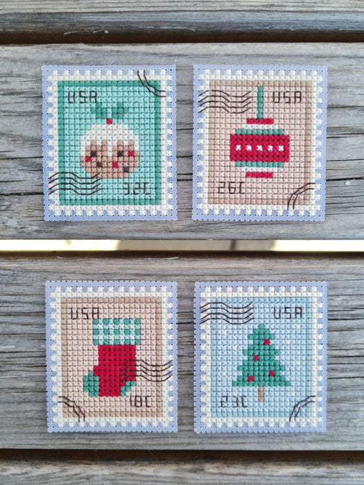 Christmas postage stamps - PDF Cross Stitch Pattern