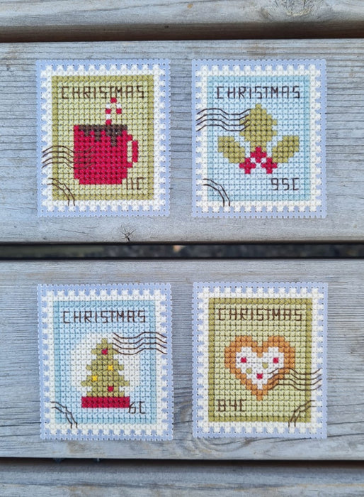 Christmas postage stamps part II - PDF Cross Stitch Pattern