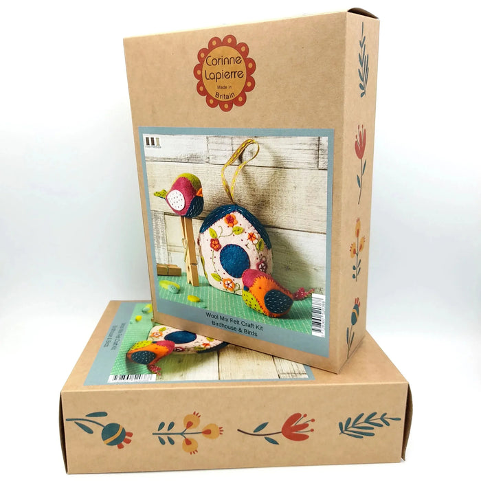 Birdhouse & 2 Birds from Felt Craft Kit BIRHO3F