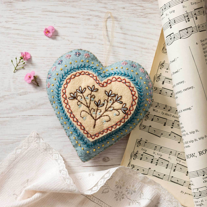 Embroidered Heart from Felt Craft Kit EMHRT1F