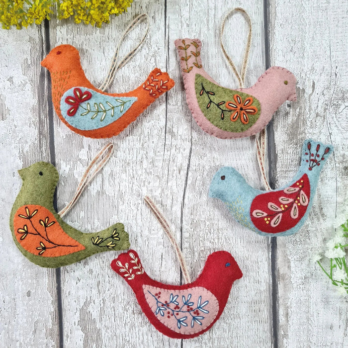 Folk Birds from Felt Craft Kit FBIRD5F