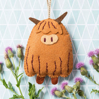 Highland Cow Felt Craft Mini Kit MKCOW1F