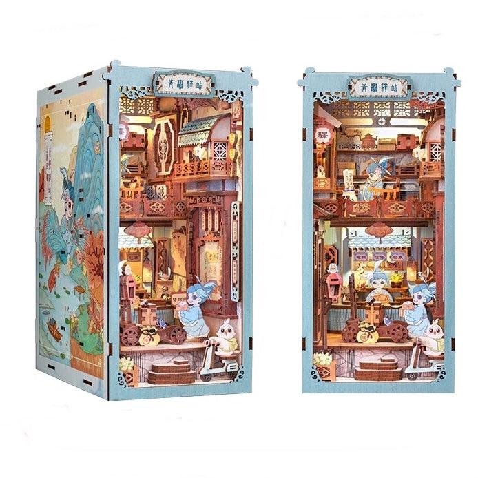 Book Nook Wizardi Miniature - Azure Phoenix Lodge Roombox Kit