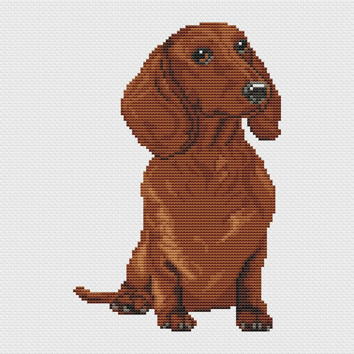 Dachshound Red - PDF Cross Stitch Pattern