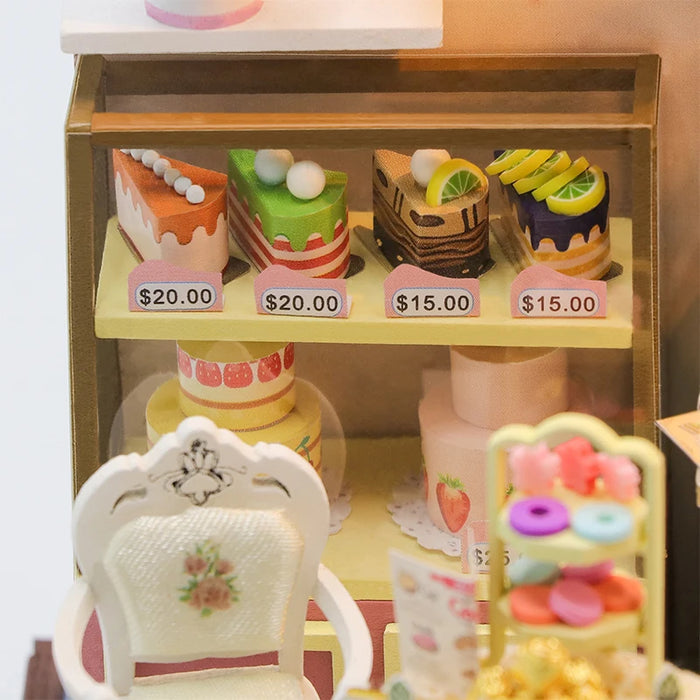 Miniature Wizardi Roombox Kit - Dessert Cafe Dollhouse Kit