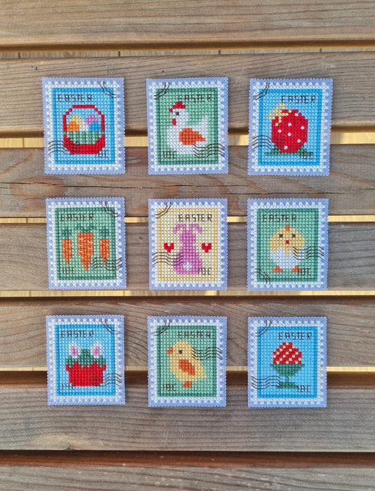 Easter postage stamps - PDF Cross Stitch Pattern