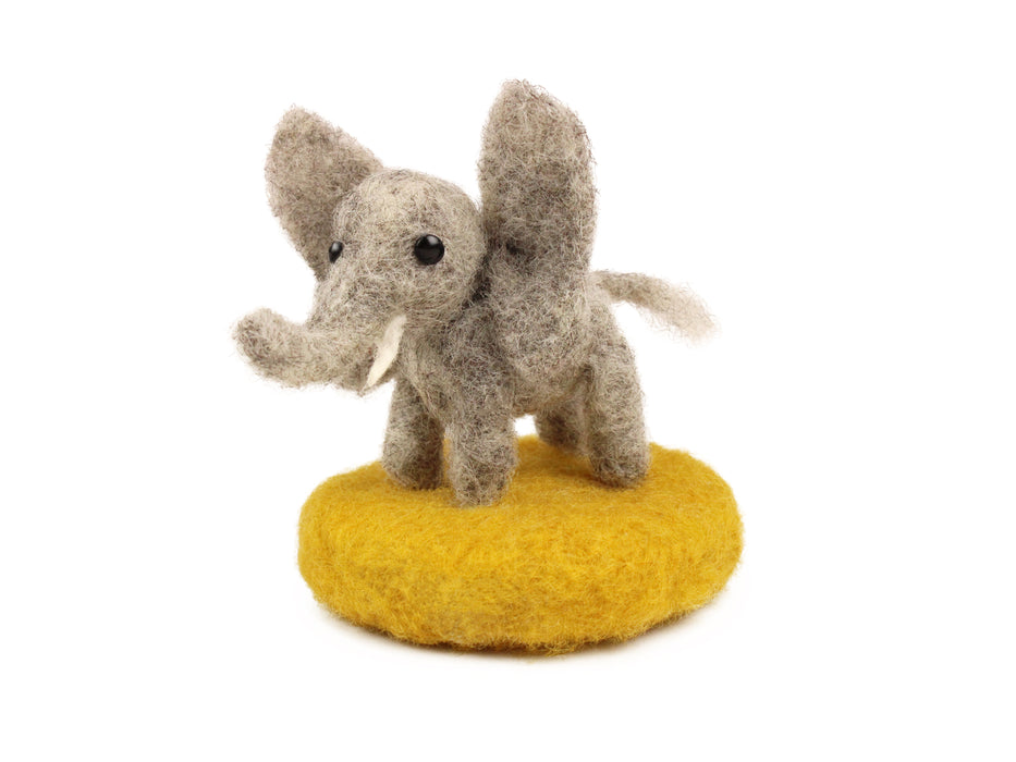 Felting Kit - Tiny Elephant Needle Felt Kit. Amiguwoolli