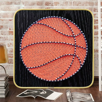 String Art DIY Kit - Basketball. Wizardi Craft Kit F07-M12-4-DHBB28026