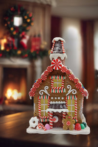 Christmas Gingerbread Candy House. Wizardi Festive Decoration F07-N2-21-KA605B