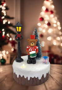 Holiday Bear Scene - Christmas Village Collection by Wizardi F07-N6-2C Bear