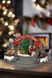 Christmas Zoo Entrance - Christmas Village Collection by Wizardi F07-N6-4
