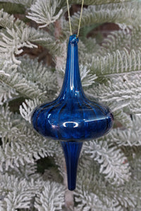 Blue Spire Christmas Glass Ornament Wizardi F07M10-14