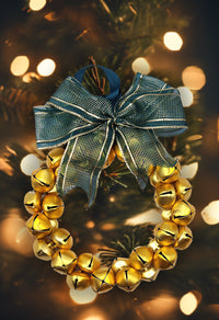 Wreath with Gold Beads by Wizardi F07M4-1-LD-066 Gold