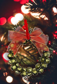 Wreath with Green Beads by Wizardi F07M4-1-LD-069 Green