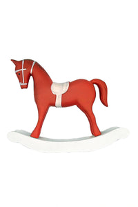 Red Rocking Horse - Christmas Decoration by Wizardi F07M4-5-HG18-037A