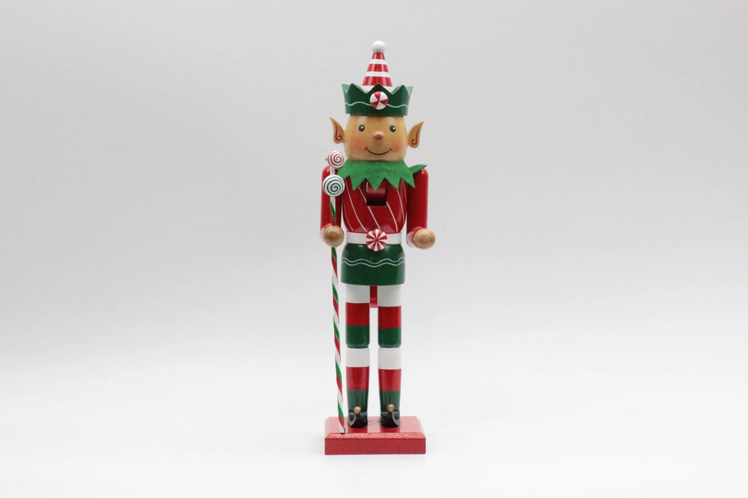 Wooden Nutcracker Holiday Elf Wizardi F07M6-7