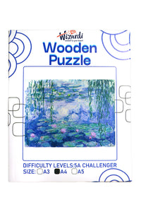 Water Lilies after Claude Monet - Jigsaw Wooden Puzzle by Wizardi F07N9-20
