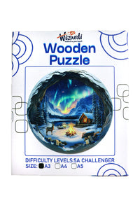 Northern Lights - Jigsaw Wooden Puzzle by Wizardi F07N9-25