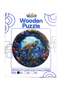 Sea Turtle - Jigsaw Wooden Puzzle by Wizardi F07N9-32