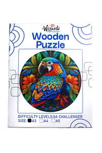 Colorful Parrot - Jigsaw Wooden Puzzle by Wizardi F07N9-34