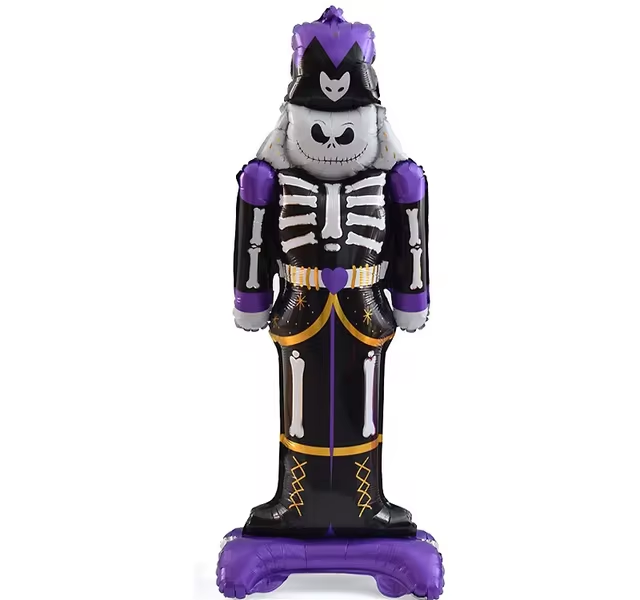 Halloween Violet Skeleton Standing Foil Balloon Decoration F07M1-41 Violet