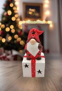 Christmas Ceramic Ornament - Christmas Gift with Gnome by Wizardi F07N7-8